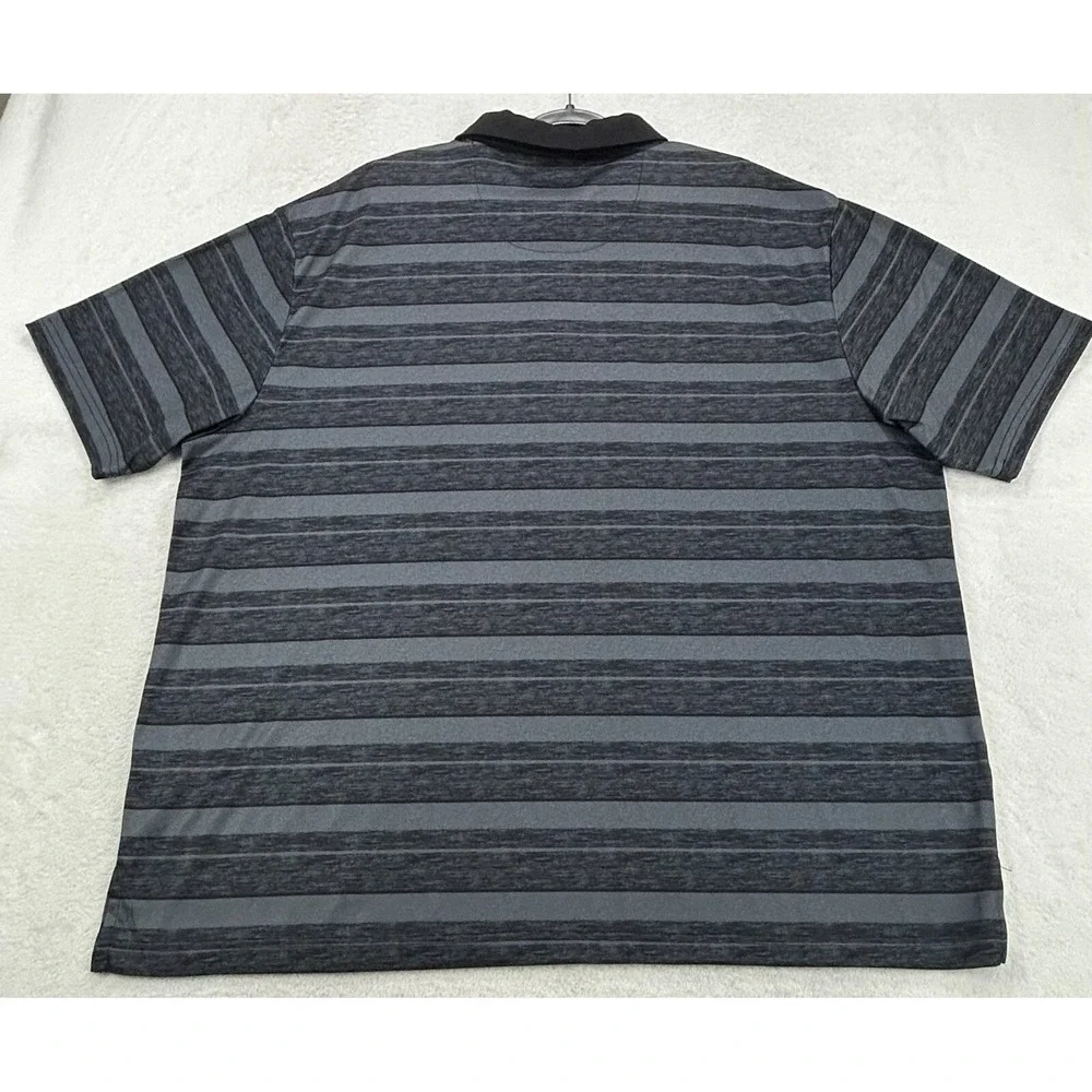 Ben Hogan Performance Polo Mens 3XL Short S/S Black & Gray Stripe‎ Golf WT3657